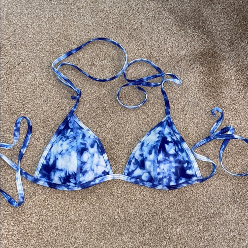 Blue bikini top